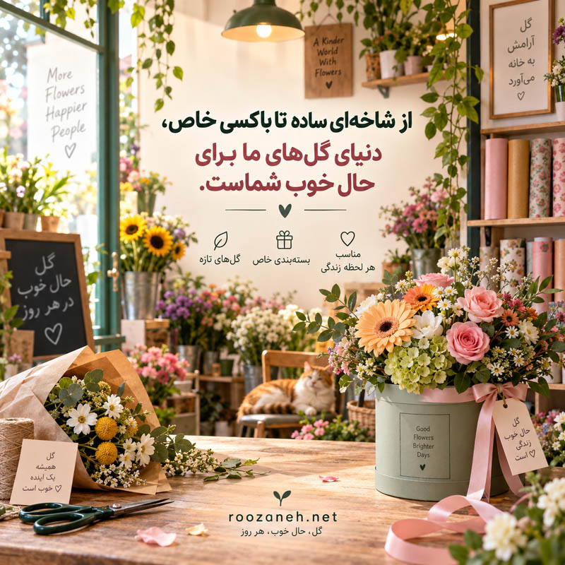 متن تبلیغاتی برای گلفروشی