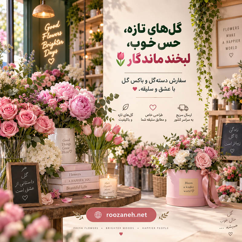 متن تبلیغاتی برای گلفروشی
