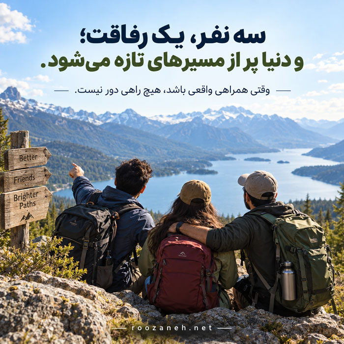 متن دوستانه سه نفره (جملات رفاقتی و سنگین برای گروه سه نفره) 2 متن های خفن دوستانه سه نفره