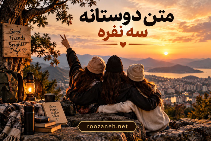 متن دوستانه سه نفره (جملات رفاقتی و سنگین برای گروه سه نفره) 1 متن دوستانه سه نفره (جملات رفاقتی و سنگین برای گروه سه نفره)