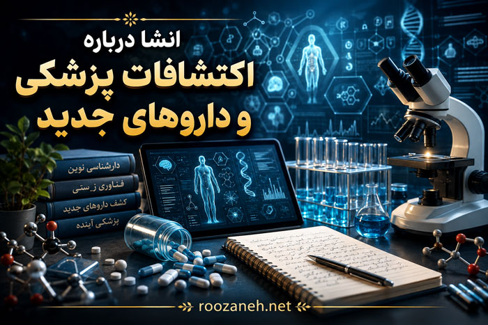 انشا درباره اکتشافات پزشکی و داروهای جدید | مجموعه جدید و اختصاصی برای دانشآموزان 1 انشا درباره اکتشافات پزشکی و داروهای جدید | مجموعه جدید و اختصاصی برای دانشآموزان