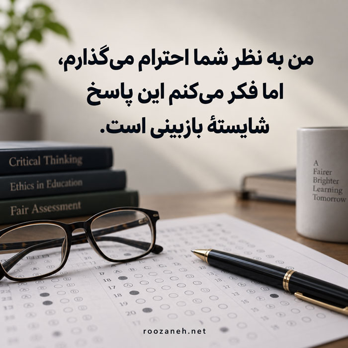 متن محترمانه اعتراض به نمره | نمونه نامه و جملات مؤدبانه برای اعتراض به نمره 3 جملات محترمانه اعتراض به نمره