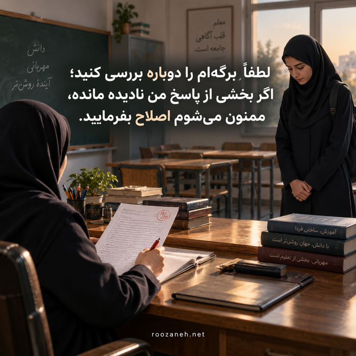 متن محترمانه اعتراض به نمره | نمونه نامه و جملات مؤدبانه برای اعتراض به نمره 5 پیام ادبی اعتراض کردن به نمره