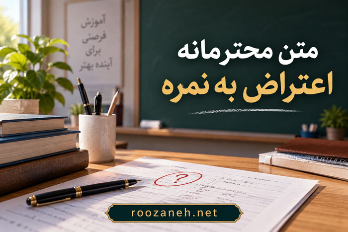 متن محترمانه اعتراض به نمره | نمونه نامه و جملات مؤدبانه برای اعتراض به نمره 1 متن محترمانه اعتراض به نمره | نمونه نامه و جملات مؤدبانه برای اعتراض به نمره