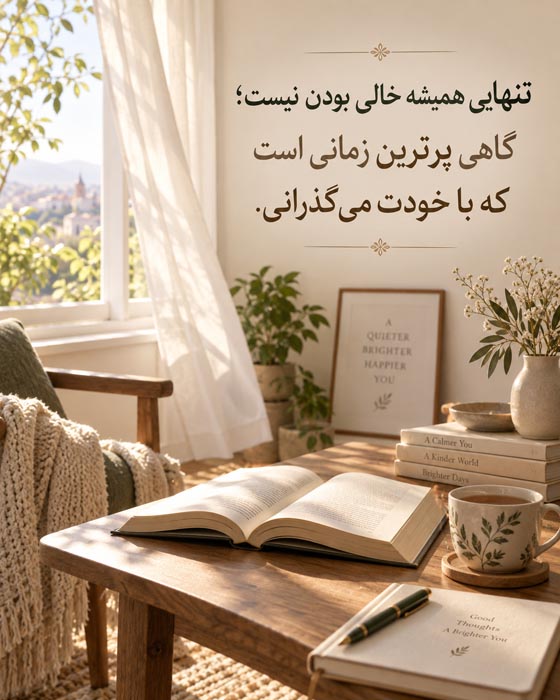 متن برای وقتی از همه فاصله میگیری؛ ۱۰۰ جمله درباره نیاز به تنهایی و خلوت 4 خلوت برای بازیابی انرژی و آرام کردن ذهن