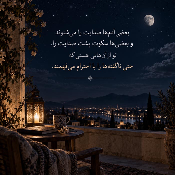 متن برای کسی که بدون قضاوت حرفت را گوش میدهد؛ جملات تشکر احساسی 5 متن برای کسی که بدون قضاوت حرفت را گوش میدهد؛ جملات تشکر احساسی