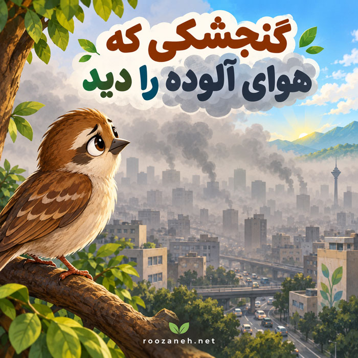 گنجشکی که هوای آلوده را دید