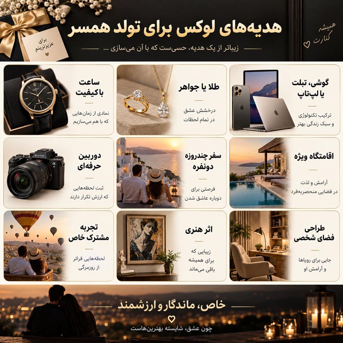 بهترین هدیه تولد برای همسر؛ ۴۲ ایده ارزان، خاص و گرانقیمت 2 ایده هدیه تولد ارزان و کم هزینه برای همسر