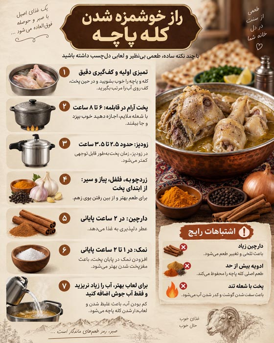 بهترین ادویه برای کله پاچه به سبک بازاری؛ ترکیب دقیق ادویه و راز خوشمزه شدن کله پاچه 3 بهترین ادویه برای کله پاچه به سبک بازاری؛ ترکیب دقیق ادویه و راز خوشمزه شدن کله پاچه