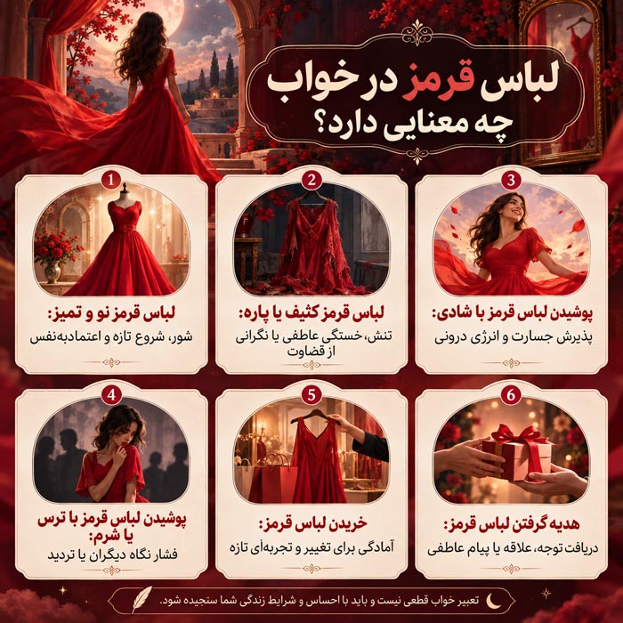 تعبیر خواب لباس قرمز؛ پوشیدن، خریدن، هدیه گرفتن و دیدن لباس سرخ 2 تعبیر خواب لباس قرمز؛ پوشیدن، خریدن، هدیه گرفتن و دیدن لباس سرخ