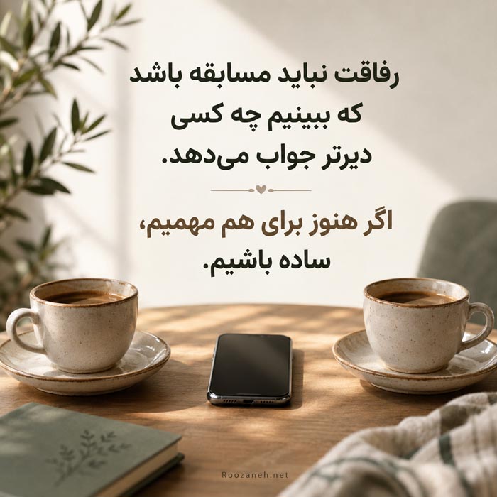 متن کنایه دار برای دیر جواب دادن پیام