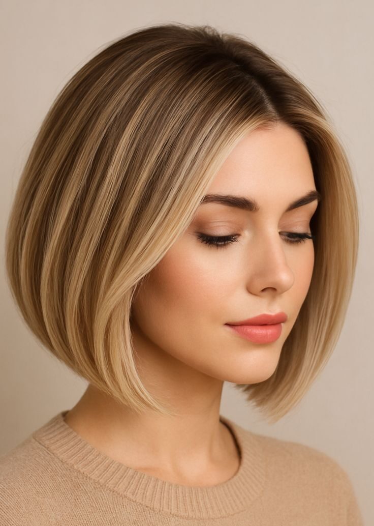 مدل باب فرانسوی کوتاه بلوند با موج نرم