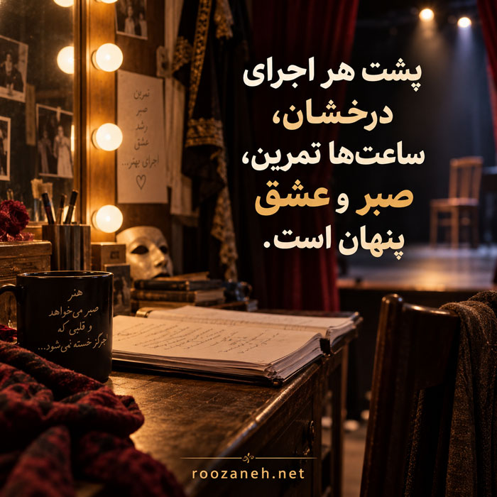 متن درباره بازیگری / جملات زیبا و ادبی در ستایش هنر بازیگری و بازیگران 2 متن برای استوری بازیگری