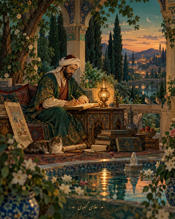 تحقیق درباره نظامی گنجوی؛ زندگینامه، پنج گنج و آثار به زبان ساده 3 تحقیق درباره نظامی گنجوی؛ زندگینامه، پنج گنج و آثار به زبان ساده