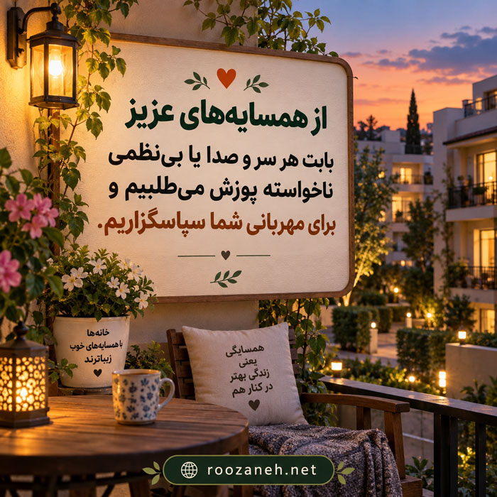 متن عذرخواهی از همسایگان | جملات مؤدبانه برای تعمیرات، جشن و سر و صدا 3 متن عذرخواهی از همسایگان بابت جشن تولد