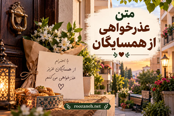 متن عذرخواهی از همسایگان | جملات مؤدبانه برای تعمیرات، جشن و سر و صدا 1 متن عذرخواهی از همسایگان | جملات مؤدبانه برای تعمیرات، جشن و سر و صدا
