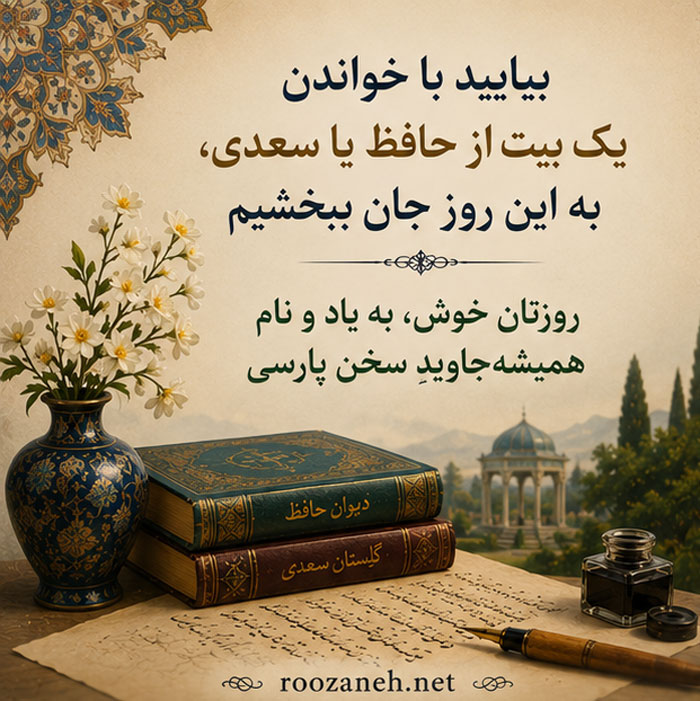عکس نوشته تبریک روز ادب پارسی (۲۰ عکس ادبی مخصوص استوری و پروفایل) 7 عکس پروفایل تبریک ادبی فارسی