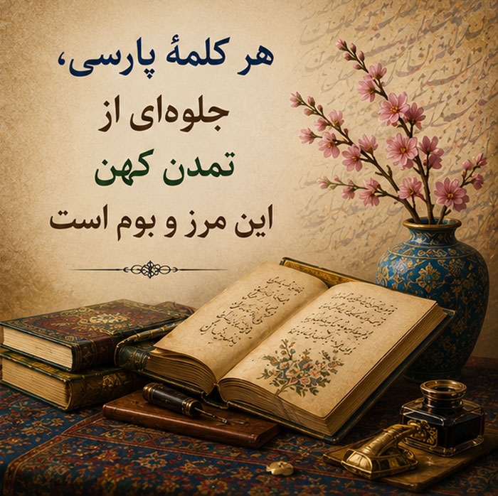 عکس نوشته تبریک روز ادب پارسی (۲۰ عکس ادبی مخصوص استوری و پروفایل) 8 عکس پروفایل تبریک ادبی فارسی
