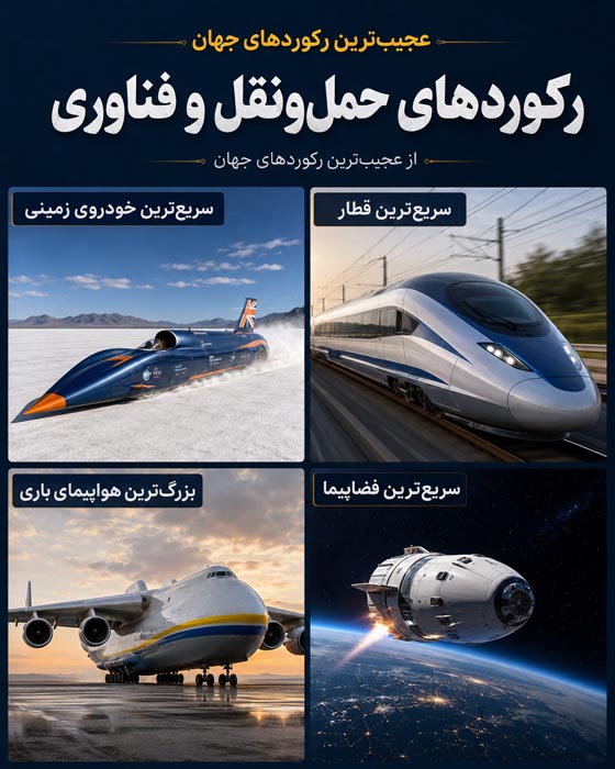 عجیبترین رکوردهای جهان؛ ۱۰۰ رکورد باورنکردنی که باور نمیکنید واقعی باشند 17 رکوردهای فناوری و مهندسی جهان