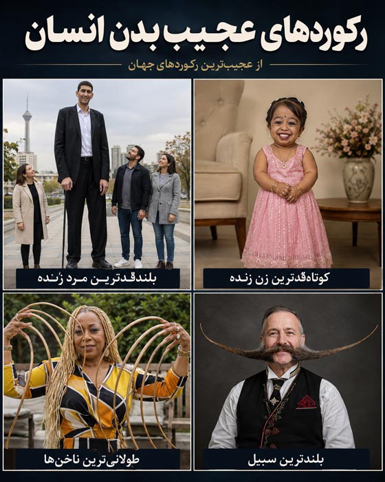 عجیبترین رکوردهای جهان؛ ۱۰۰ رکورد باورنکردنی که باور نمیکنید واقعی باشند 5 رکوردهای باورنکردنی مهارت و استقامت