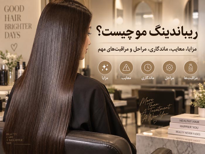 ریباندینگ مو چیست؟ مزایا، معایب، ماندگاری، مراحل و مراقبتهای مهم 1 مزایا و نتیجه ریباندینگ روی موهای فر و وز