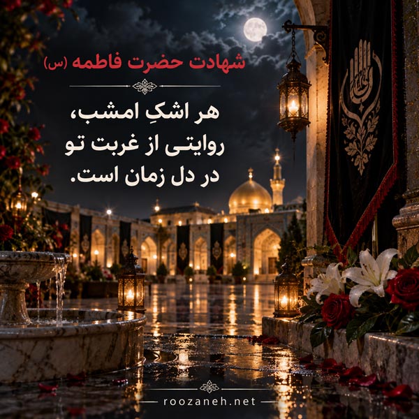 عکس نوشته شهادت حضرت فاطمه (س) / ویدیو های کوتاه سوزناک مخصوص استوری 17 عکس نوشته شهادت حضرت فاطمه