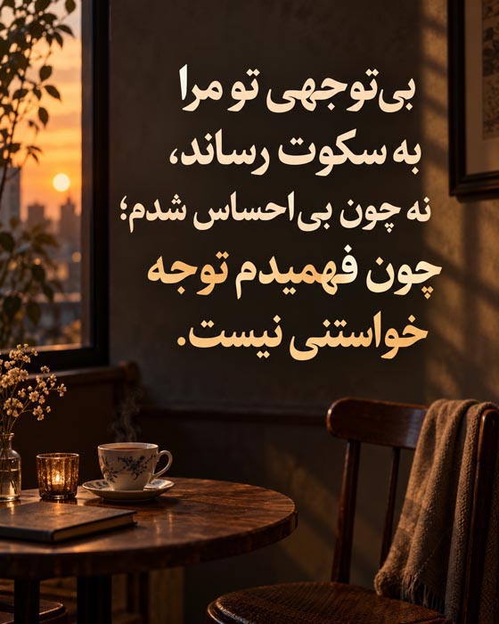 سکوت بعد از بی توجهی و نادیده گرفته شدن