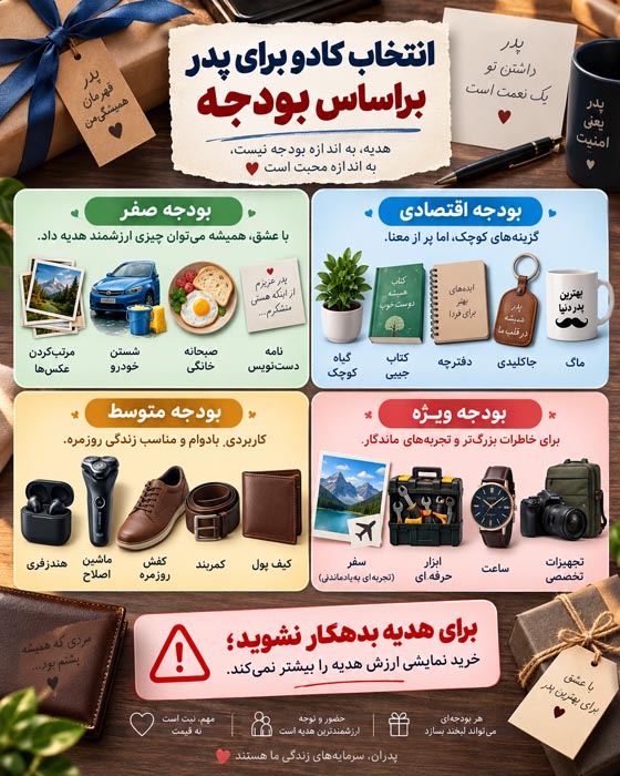 انتخاب کادو بر اساس بودجه