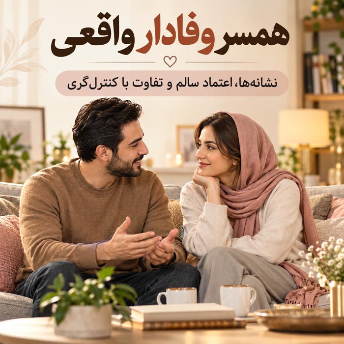 همسر وفادار واقعی کیست؟ نشانهها، تفاوت وفاداری با کنترلگری و راه ساختن اعتماد 1 همسر وفادار واقعی کیست؟ نشانهها، تفاوت وفاداری با کنترلگری و راه ساختن اعتماد