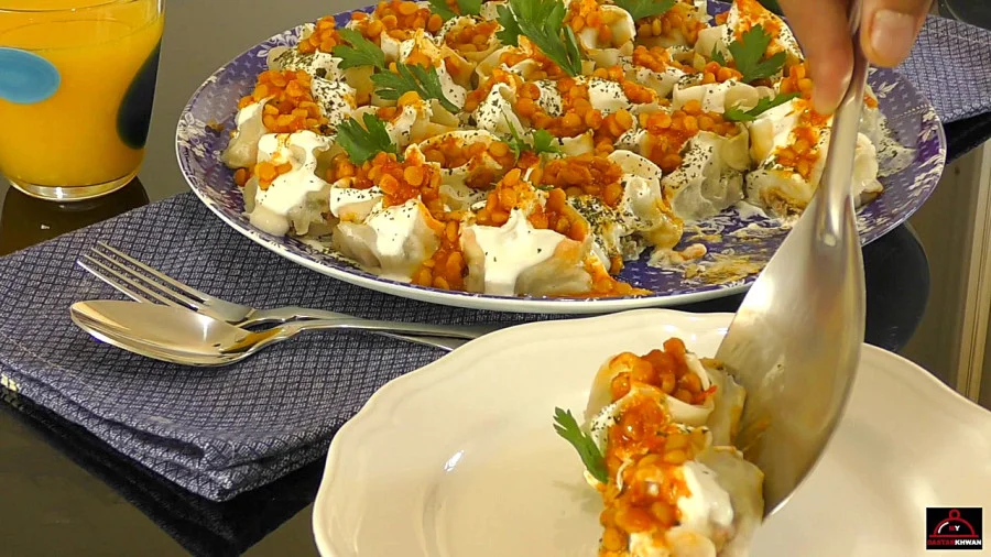 طرز تهیه منتو افغانی با خمیر خانگی، سس ماست و سس لپه 3 طرز تهیه منتو افغانی با خمیر خانگی، سس ماست و سس لپه