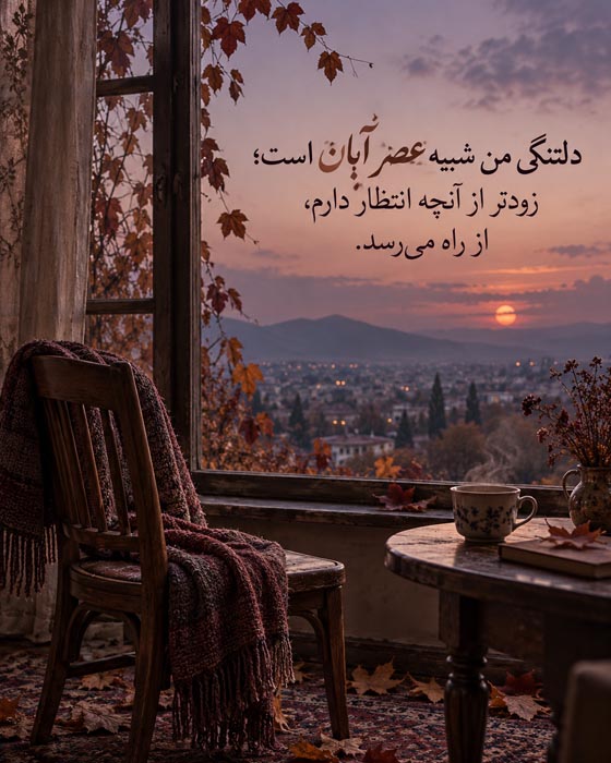 عکس نوشته سلام آبان ماه و خوشامدگویی به روزهای تازه پاییزی
