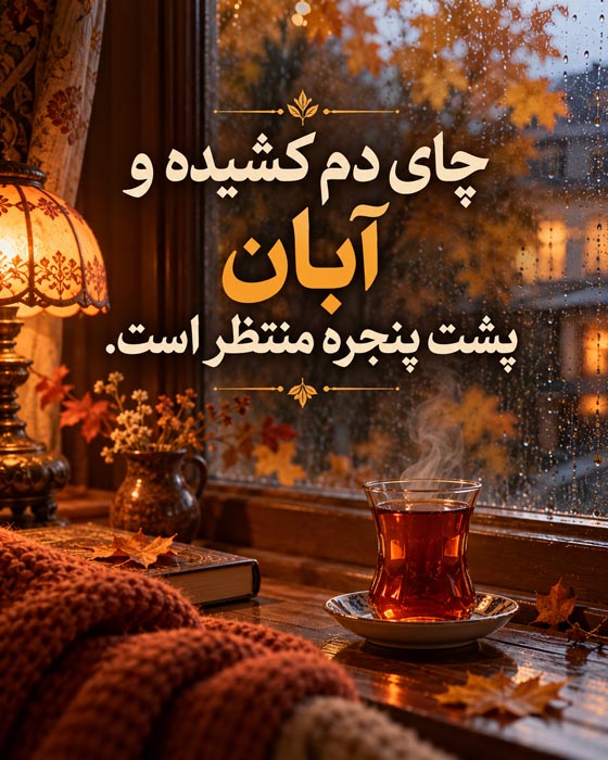 عکس نوشته امید و آرامش در روزهای پاییزی آبان ماه