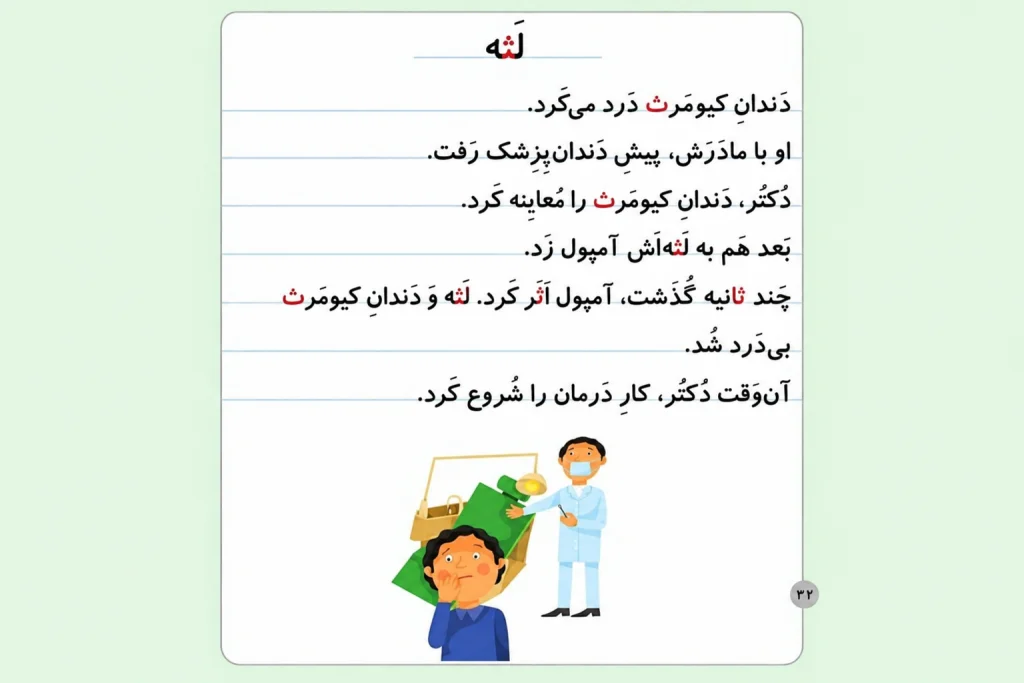 کلمات سخت و آسان با نشانه «ثـ، ث» برای کلاس اول دبستان + آموزش نوشتن و شعر 4 کلماتی که با نشانه ث تمام میشوند