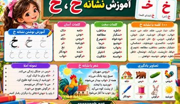 ۱۰۰ کلمه سخت و آسان با حرف (خـ، خ) برای کلاس اول دبستان