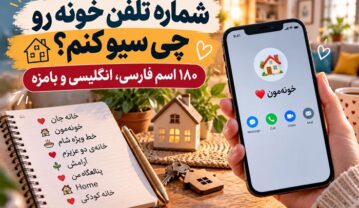 شماره تلفن خونه رو چی سیو کنم
