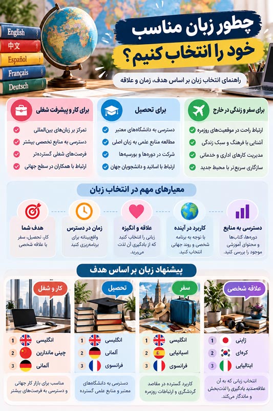 پرگویشورترین زبانهای جهان؛ آمار ۱۰ زبان پرکاربرد و راهنمای انتخاب زبان 4 راهنمای انتخاب زبان مناسب برای کار، تحصیل و سفر
