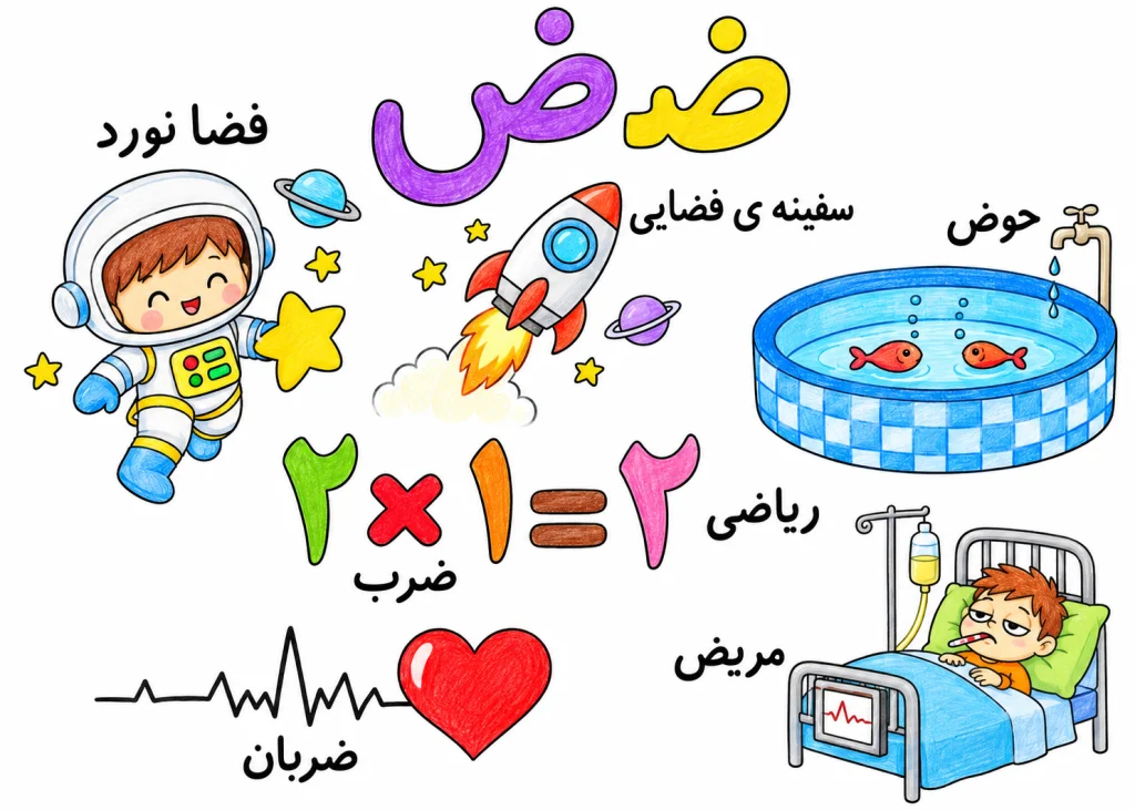 آشنایی با نشانه ضـ و ض