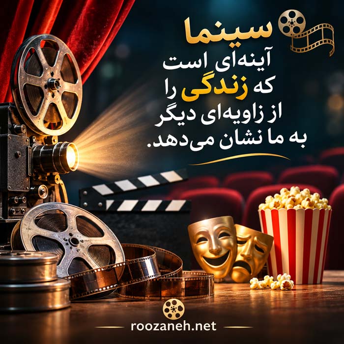 عکس نوشته های عشق به سینما