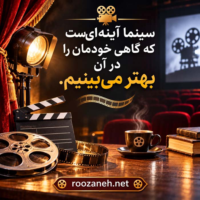 عکس نوشته های عشق به سینما