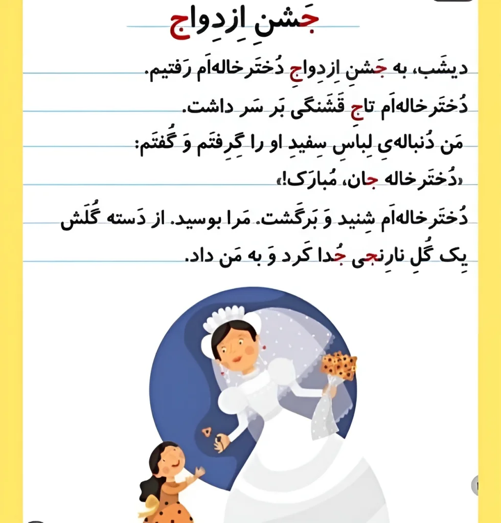 کلمات سخت و آسان با نشانه «جـ، ج» برای کلاس اول دبستان + آموزش نوشتن و شعر 8 بازیهای ساده برای یادگیری حرف ج
