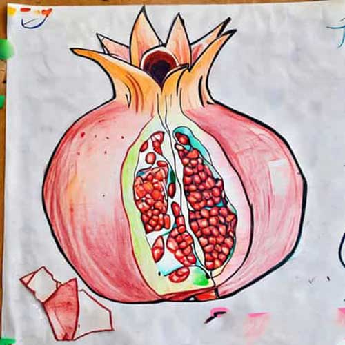 ۲۴ مدل نقاشی انار ساده و کودکانه برای رنگآمیزی به همراه توضیحات 21 نقاشی فانتزی و کارتونی انار برای کودکان