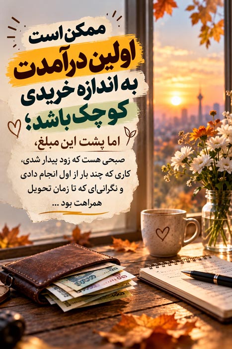 دلنوشته درباره اولین درآمد زندگی؛ غرور اولین حقوق و هدیه‌ای کوچک برای خانواده