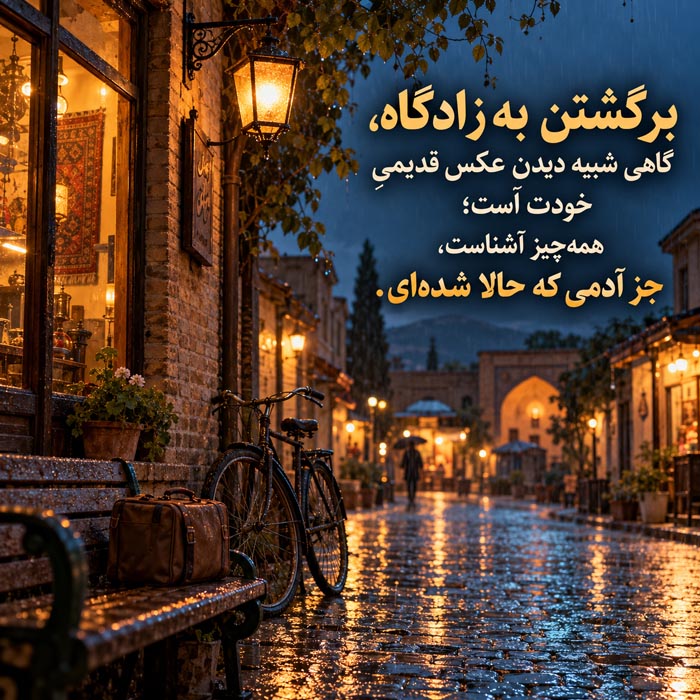 دلنوشته درباره برگشتن به زادگاه؛ وقتی همهچیز آشناست جز خودمان 3 دلنوشته درباره برگشتن به زادگاه؛ وقتی همهچیز آشناست جز خودمان