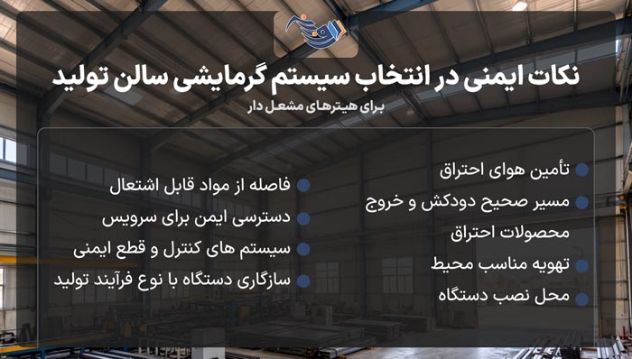 سیستم گرمایش سالن تولید؛ کدام گزینه مناسب‌ تر است؟