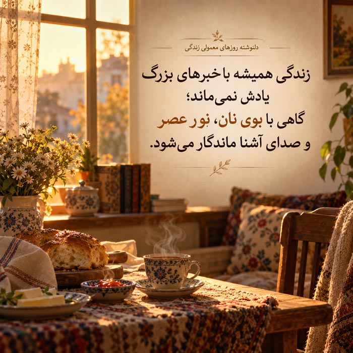 دلنوشته برای روزهای معمولی زندگی؛ ۱۰۵ متن درباره خوشبختیهای کوچک 2 دلنوشته برای روزهای معمولی زندگی؛ ۱۰۵ متن درباره خوشبختیهای کوچک
