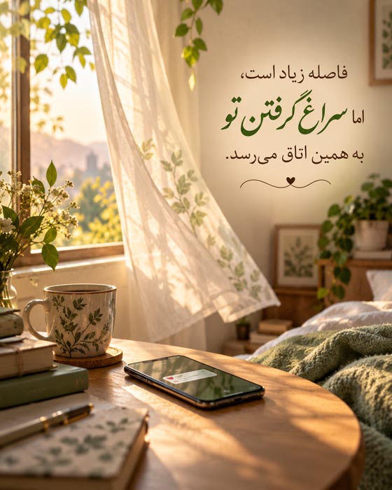 متن برای کسی که از دور حواسش به تو هست؛ ۱۰۰ جمله درباره محبت بیادعا 4 عکس نوشته احساسی درباره دلتنگی و مهربانی کسی که از ما دور است