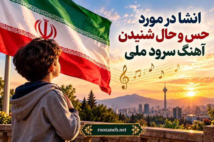انشا در مورد حس و حال شنیدن آهنگ سرود ملی | مجموعه جدید و اختصاصی برای دانشآموزان ایرانی 1 انشا در مورد حس و حال شنیدن آهنگ سرود ملی | مجموعه جدید و اختصاصی برای دانشآموزان ایرانی