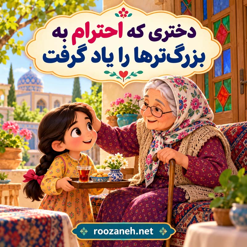 قصه کودکانه تربیتی / داستانهای آموزنده و اخلاقی برای رشد شخصیت کودکان 3 دختری که احترام به بزرگترها را یاد گرفت