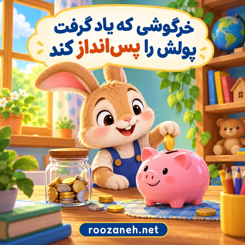 «خرگوشی که یاد گرفت پولش را پس‌انداز کند»