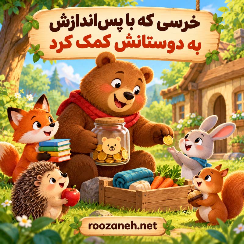«خرسی که با پس‌اندازش به دوستانش کمک کرد»
